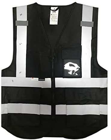 Salzmann Gilet de Sécurité - Gilet réfléchissant de Haute visibilité avec Plusieurs Poches - Fabriqué avec du matériau réfléchissant 3M