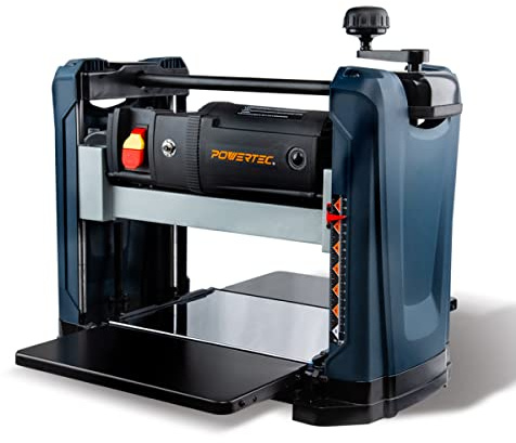POWERTEC PL1252V 15 Amp 2-Blade Benchtop Thickness Planer For Woodworking | 12-1/2 in. Portable