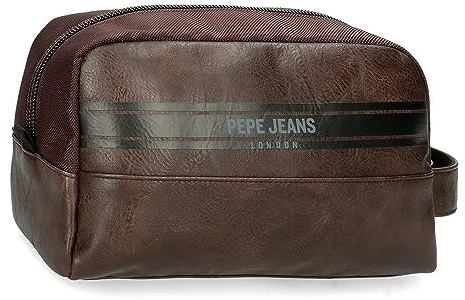 Pepe Jeans Horley Neceser Adaptable Marrón 25x15x12 cms Poliéster