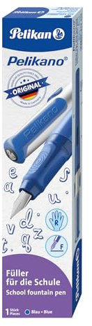 Pelikan Füller Pelikano für Rechtshänder, Blau, Feder F, 824453