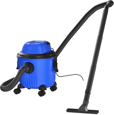 5000W Vacuum Cleaner Wet and Dry Bagless 20L Cylinder Powerful Compact Cleaning, Container: 15 Litre, Suction Hose: 1.5m, incl. HEPA filter, Floor Brush and Crevice Nozzle
