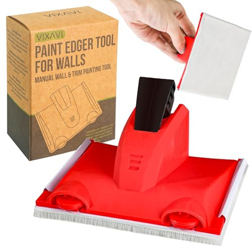 Upgrade Paint Edger Tool for Walls - Clean Cut Edge Painting Tool - Sturdy Paint Trimmer Edger with Reinforced Roller - Corner Wall & Ceiling Painter - User-Friendly Paint Pad Edger