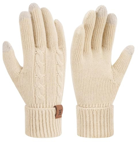 FZ FANTASTIC ZONE Womens Winter Warm Touch Screen Gloves Elastic Cuff Thermal Knit Gloves for Women Cold Weather Gifts