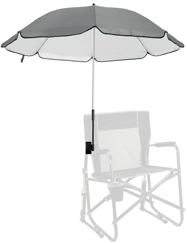 Chair Canopy Umbrella Compatible with GCI - Sunshade Attachment, Portable Umbrella for Beach Chair, with Adjustable Clamp and Easy to Install, Sun Protection for Outdoor, Beach, Camping Chairs