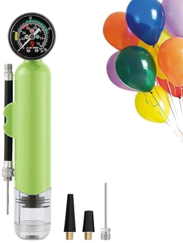 Pompe à air pour balles - Pompe de sport portable 120 PSI, indicateur de manomètre, rallonge de buse de tuyau | Appareil de gonflage de balle d'exercice pour football, basket-ball, football