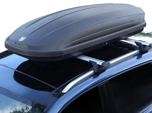 Garvee Rooftop Cargo Box Carrier 390L, Hard Shell Roof Box for Roof Rack, 14 Cu Ft Luggage Storage with Secure Straps&Keys, Weather-Resistant Roof Rack Cargo Box