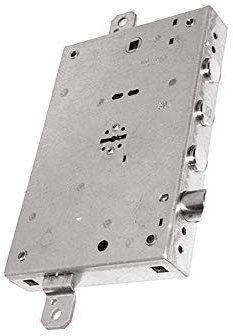 Cerradura de seguridad para puerta blindada Mottura Art. 52.571 Llave Doble Mapa, 4 mandate ad sobreponer Triplice Reversible interassi Chiavistelli 37 mm entrada 63