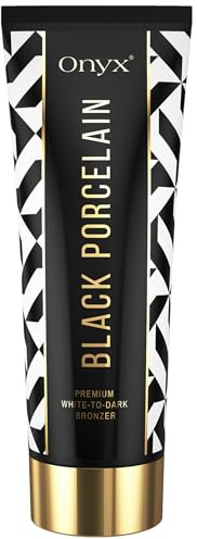 Onyx Black Porcelain Bräunungscreme mit Bronzer | Intensive Dunkle Bräune für Außenbräune & Sonnenstudio | Feuchtigkeitsspendende Bronze Lotion mit Hautpflegeformel | Für ein Strahlendes Hautbild