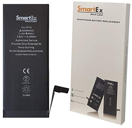 Smartex® Black Label increased Battery compatible with iPhone 7-2200 mAh | 2 Years Guarantee
