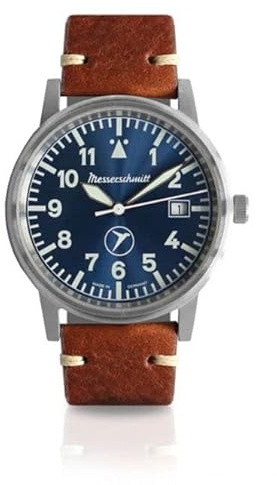 Messerschmitt Aristo Herren Uhr Fliegeruhr ME-9673BLVIN Leder