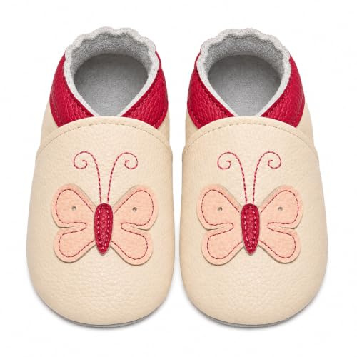 YIHAKIDS Chaussures Bébé Filles Garçons | Cuir Souple Bébé Enfant Chaussons Cuir Doux Chaussures Fille Garçon Premiers Pas 0-6 Mois - 2Ans