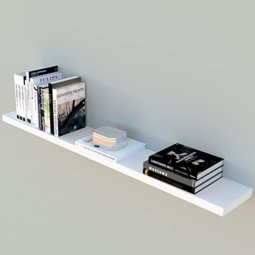 Henor Wandregal FSC® Holzwandregal. 100 x 15 x 2,5 cm, horizontal verstellbar. Vertikal und Neigung. Bis 30 kg Weiß.