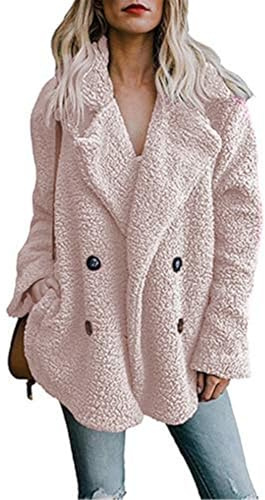Qichenx Cappotto Invernale Donna Taglie Forti Elegante Parka Lungo Giacca Giubbotto Trench Inverno (Rosa, S)