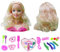 BBABBT Make-up Haar Kopf Mädchen Super Model, Friseur, Puppenstyling, 17 Stück Friseur Styling Kopf Puppe Make-up Spielzeug Pädagogisches Spielzeug Geschenk Kinder Mädchen