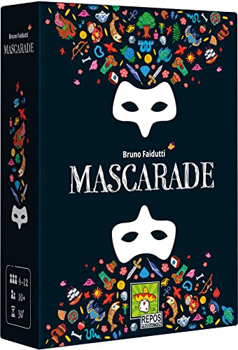Asmodee Repos Production, Mascarade : Nouvelle Version, Jeu de Cartes, Age: 10+, 4 à 12 Joueurs, Temps de Partie: 30 Min