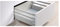 Cajón de cocina AZERODESIGN altura 199mm guías de freno de extracción total, rieles de hasta 50 kg de peso, color en gris laterales regulables, kit de varillas cuadradas (270mm)