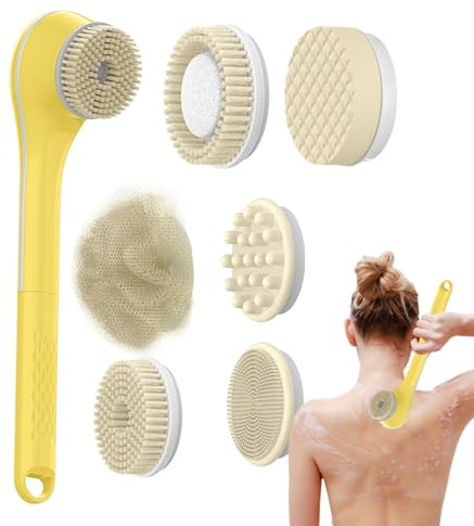 Elektrisk kroppsborste | Massageborste Rengöring Scrubber, Elektrisk massageborste, långt handtag, vattentät, kroppsskrubb för föryngrande massage
