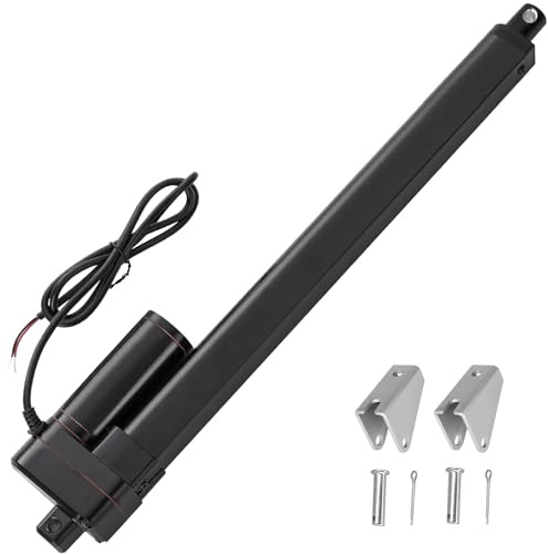  Jvnvlki linjärt ställdon 12 V, 2 000 N, 300 mm lyftlängd IP65, vattentät, 8 mm/s linjär aktuator, linjär motor med monteringshandtag, för dörröppnare, soluppsamlare, elektrisk lyftsystem
