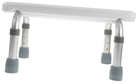 LIFKOME Taburete de Aluminio Ajustable para Ducha Antideslizante y Resistente Altura Regulable para Adultos Mayores y Embarazadas Asiento Portátil Seguro y Duradero Color Color Aleatorio