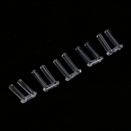 ZJchao Glasses Sleeves Tool, Plastic Compression Sleeves Glasses Compression 3 100-pack Accessories Tool for Frameless Eyeglasses Fitting (1.6 * 0.8 * 0.7)