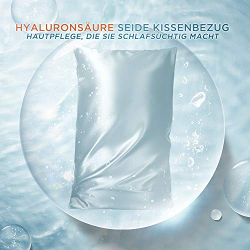 THXSILK Hyaluronsäure Seide Kissenbezüge für Haar und Haut, Kissenbezug aus 100% Reiner Maulbeerseide mit verstecktem Reißverschluss (Hellblau, 40X60cm)