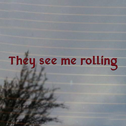Cosplay & Fan Gear They See me Rolling dice Dungeons Dragons RPG Pen and Paper Gaming Vinyl Decal (Merlot Burgundy)