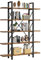 YITAHOME 5-stöckiges Bücherregal, Artsy Modernes Bücherregal, Bücherregal, Lagerregal-Regale im Wohnzimmer/Zuhause/Büro, Bücherhalter-Organizer für Bücher/Filme - Rustikales Braun