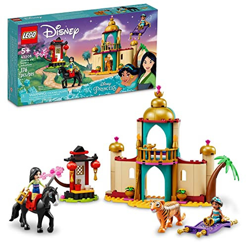 LEGO Disney Jasmine and Mulan’s Adventure 43208 Building Kit; A Fun Princess Construction Toy for Kids Aged 5+ (176 Pieces)