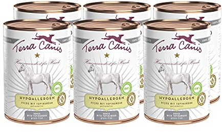 Terra Canis Cavallo con topinambur - Alimento umido Hypoallergenic, 6x400g I Alimento premium per cani con ingredienti di autentica qualità human-grade al 100% I ipoallergenico & grain-free