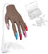 Main d Entrainement Pour Ongle, Silicone Main D'entrainement Manucure avec Faux Ongles, Professionnels Flexible Réglables Mains et Doigts d'Entraînement Manucure (Brun café)