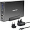 Ennotek Boîtier de disque dur externe en aluminium USB 3.0 vers SATA HDD Caddy pour disque dur SSD 3,5 jusqu'à 16 To – Compatible avec Windows Linux Mac OS X, PS4, Xbox