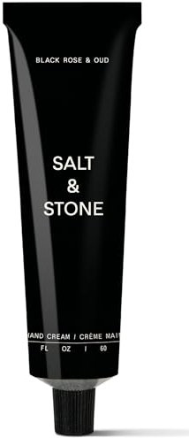 Salt & Stone Hand Cream for Women & Men | Hydrates, Nourishes & Softens Skin | Restores Dry Cracked Hands | Fast-Absorbing | Cruelty-Free & Vegan | Black Rose & Oud 2 fl oz