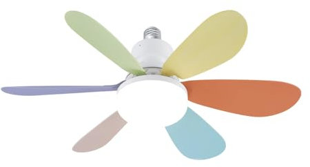 wonderlamp - Ventilador y Bombilla de techo LED Altari E27 Multicolor 18W con Mando a Distancia y CCT 3000-4000-6000K