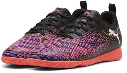 PUMA Unisex Kinder Future 8 Play It Jr Fussballschuh, Puma Black Puma White Glowing Red, 38 EU