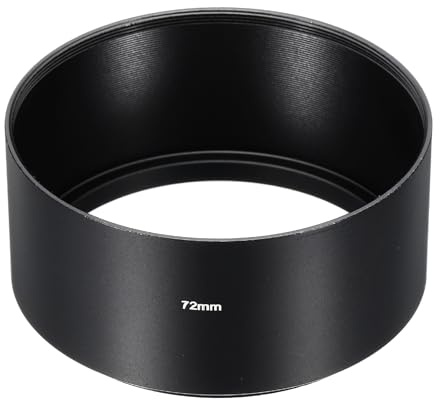 PATIKIL 72mm Paraluce, Paraluce con Superficie Opaca a Lunga Distanza Interno Antiriflesso con Panno per Pulizia per Obiettivo Fotocamera, Nero