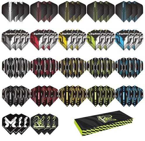 MageRabbit Dart Flights 66 Stück, Standardform Dart Flight Set, 22 Stile für Dart Spiele，Standard PET Darts Zubehör，Dart Flights Set für Soft Dartpfeile und Steel Dartpfeile