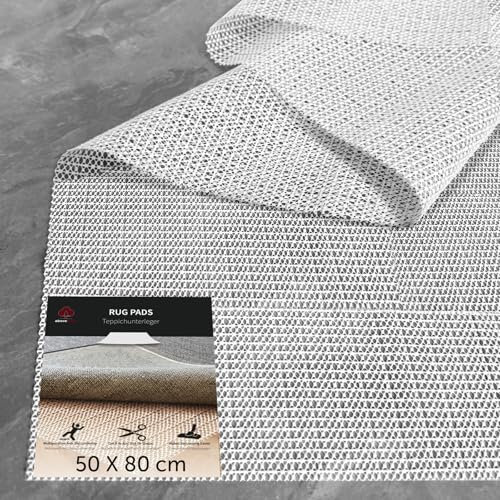 aboveBED sous-Tapis Antidérapant 50 x 80 cm, Antidérapant Tapis Stopper, Tapis Antidérapant Découpable Multifonctionnel pour Moquette Tiroirs Étagères Plateau