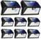 OUILA Lumiere Solaire Exterieur 8 Pack, 3 Modes Lumiere Solaire Exterieur Avec Detecteur, 185 LED Spot Solaire Exterieur, IP65 Eclairage Mural d'extérieur Solaire Exterieur pour Jardin(Blanc Froid)
