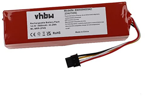 vhbw Akku kompatibel mit Xiaomi Roborock S8 Pro Ultra, S8 Pro Ultra S8PU52-00 Saugroboter (3000 mAh, 14,4 V, Li-Ion)
