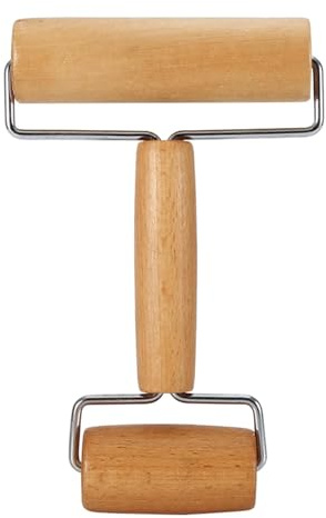 kavel kavel för deg, träbakverk, pizzaskoter, pin, kavel med två rullar degkavel för deg, pizzakakor, bakverk, nudlar, kakor (typ 1)