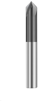 PRXFRWOW Carbide Chamfer End Mill 4 Flute V Groove Router Bit 3-25mm Dia 90 Degrees Engraving Milling Cutter for Alloy Steels(4xD4x50L)