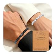 SIXDUTON 2PCS Bracciali Coppia Bracciale Amicizia Regalo Coppia, Regalo Sorella, Regali Mamma, Regalo San Valentino per Lei