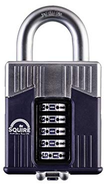Henry Squire Warrior 5 Wheel Open Shackle Combination Padlock, 65 mm (Length)