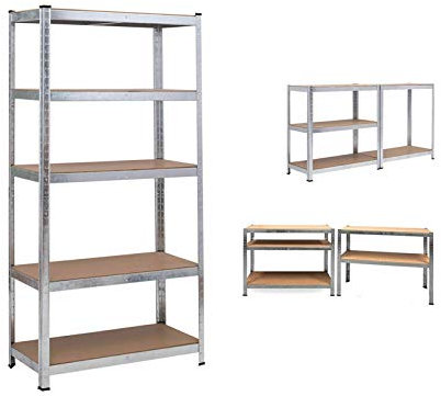 Lagerregal Kellerregal Werkstattregal Schwerlastregal Einstellbar Regal bis 875 kg, 200x100x50cm Metall-Regal Regalsystem für Garage, Werkstatt, Speisekammer - Verzinkt