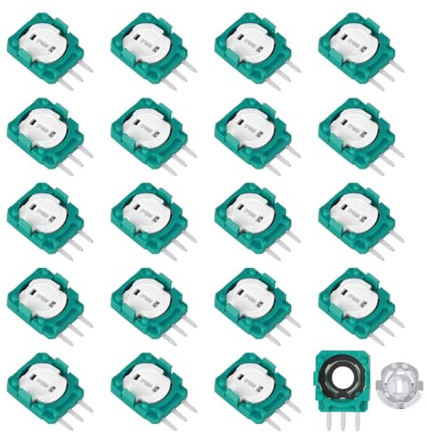EEEKit 20 st ersättningstrimmer potentiometersensor för PS4-kontroller, 10 k ohm trimgrytpackning reparationsdelar kompatibla med Xbox One PS3 PS4 Switch Pro tumsticka analog joystick