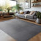 Carpettex Teppich Wohnzimmer Anti-Rutsch Teppich Waschbar in Waschmaschine 140 x 200 cm Grau - Moderner Flauschiger Kurzflor Teppich Extra Weich Schlafzimmer Küche Flur Esszimmer Kinderzimmer