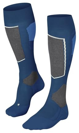 FALKE SK4 Advanced M Kh lana hilo funcional finos cálidos 1 par, Calcetines de esquí Hombre, Turquesa Ocean 6836-O, 39-41