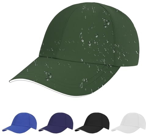 AUYAO Cappello Baseball Unisex Impermeabile, Visiera Riflettenti, Berretto Estivo Casual Sportivo, UPF50+, Berretto da Uomo Regolabile a 6 Pannelli per Ciclismo, Pesca, Corsa(57cm-60cm)