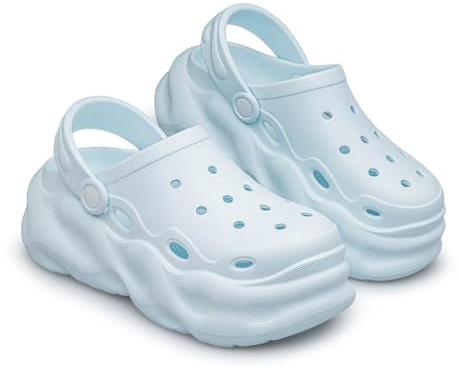 Women Platform Clogs Slip On Clogs Heeled Garden Shoes Sandals
