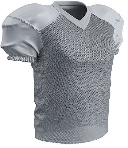 CHAMPRO Boys' Time Out Youth Stretch Football Practice Jersey Silver